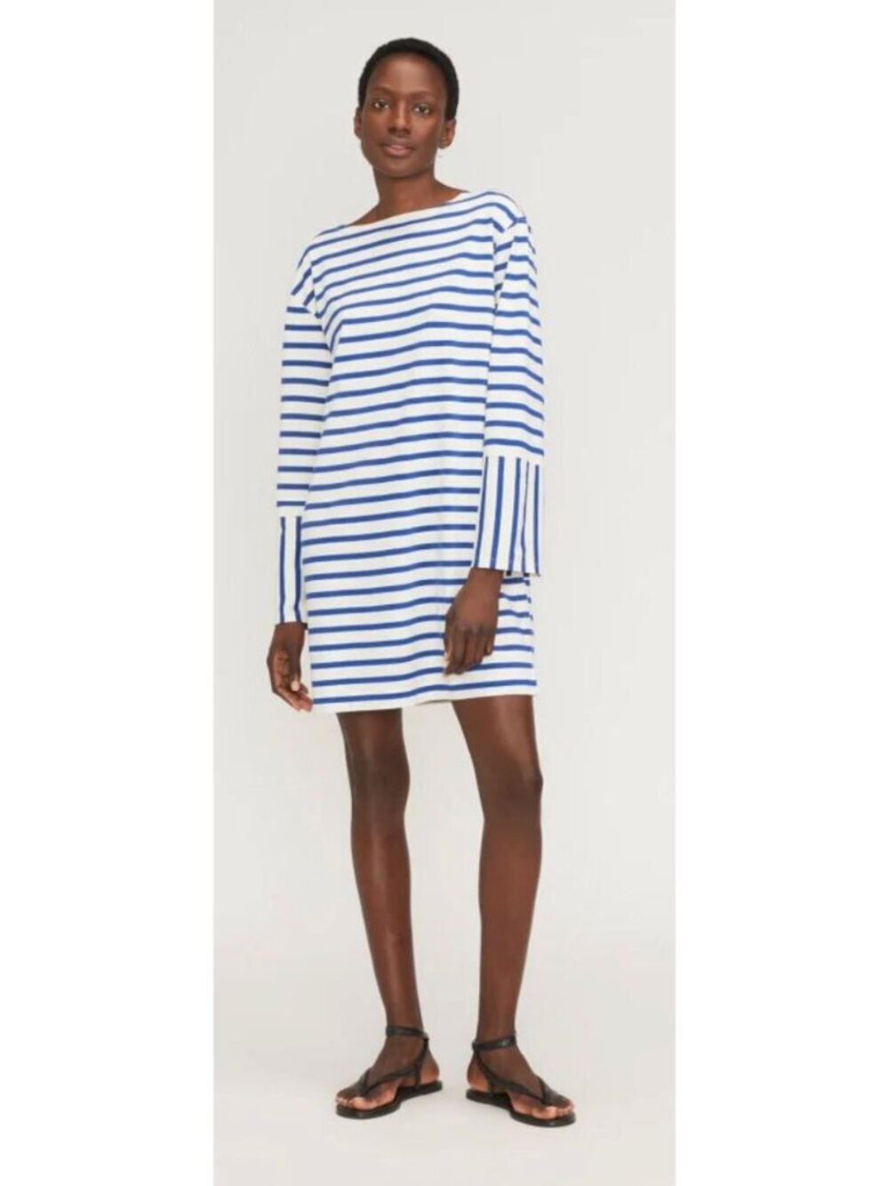 NWT Everlane The Mariner Dress Striped Blue White-sz XS